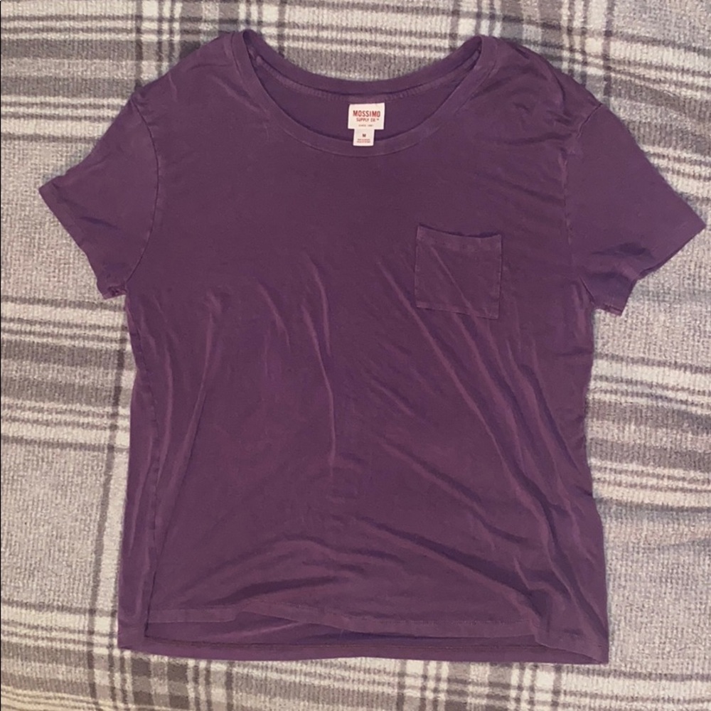 Mossimo Purple Pocket T-Shirt